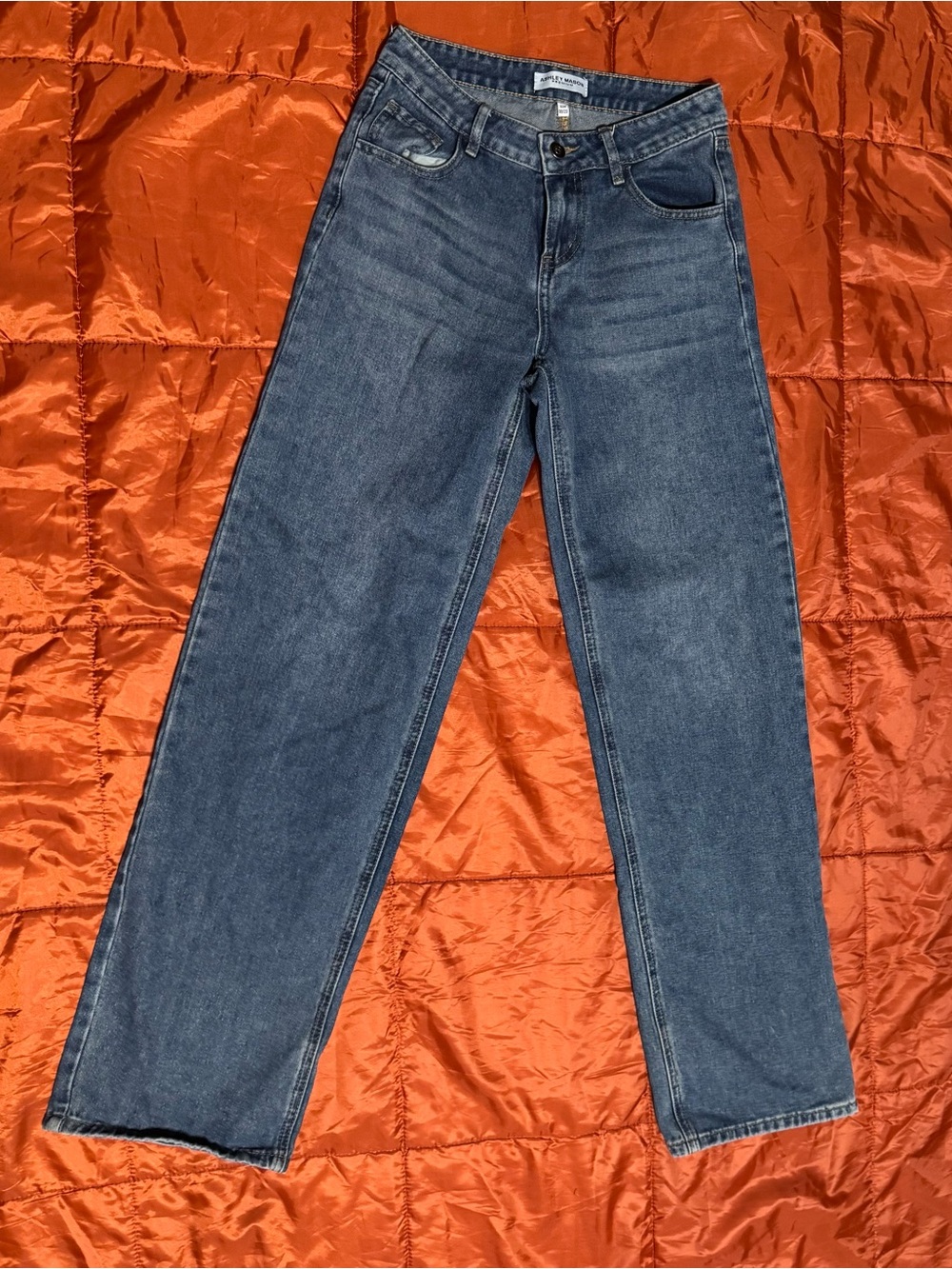Ashley Mason Straight-Leg Blue Jeans